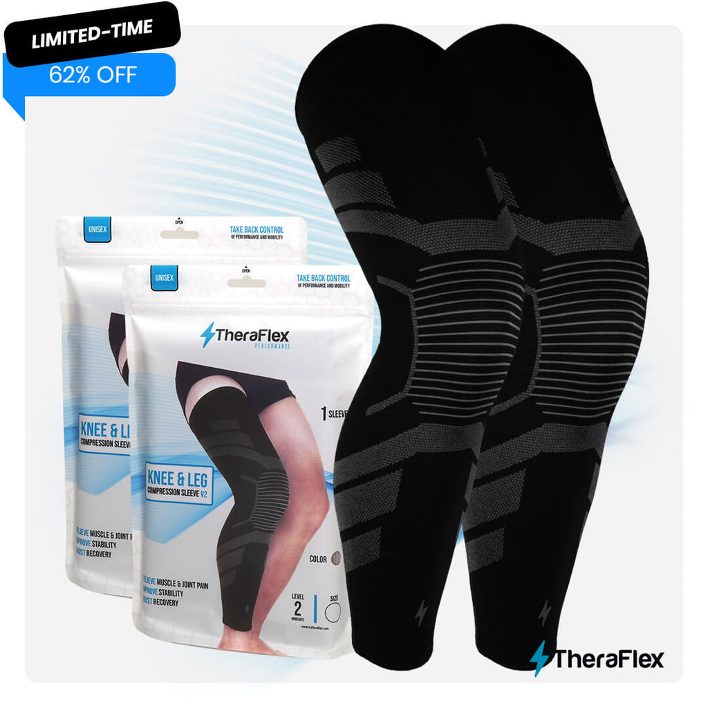 1Pair Full Leg Sleeves Long Compression Knee Sleeves Protect Leg